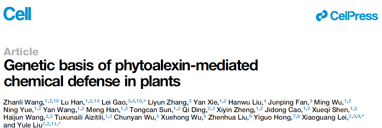 ：Genetic basis of phytoalexin-mediated chemical defense in plants